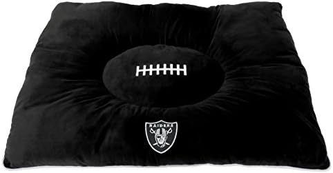 NFL PET BED - Los Vegas Raiders "Soft & Cozy" Plush Pillow Bed. - FOOTBALL DOG BED. Cuddle, Warm Sports Mattress BED for CATS & DOGS