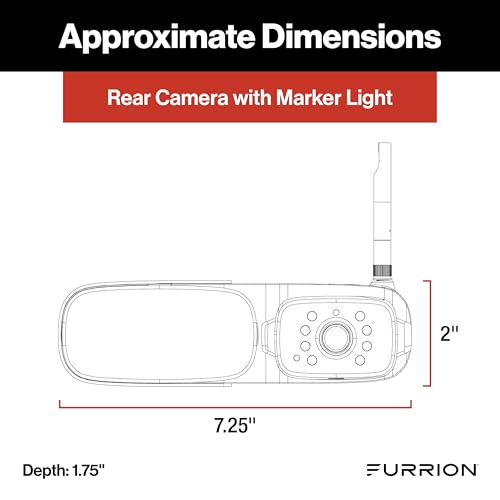 Furrion Vision S+ RV Observation System with 7" Monitor, Left/Right Side Cameras w/LED Marker Lights, Sharkfin, Rear Camera with LED Marker Light, Infrared Night Vision, Live Streaming - FOS7HTAPM by Furrion - Image 5