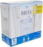 Brita Filter Carafe 5 Cups, Reduces Chlorine Taste and Odor of Tap Water, 151 Litre Filter, Thin, White