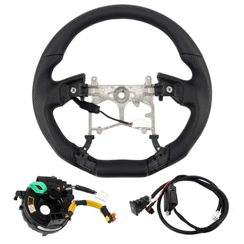 HIGH FLYING for Toyota 4Runner 2010-2024, Tundra 2014-2021, Sequoia 14-22 Steering Wheel Replacement Part BLACK Perforated Leather No Strip (With Heating Function) by HIGH FLYING - Used condition - US$281.58
