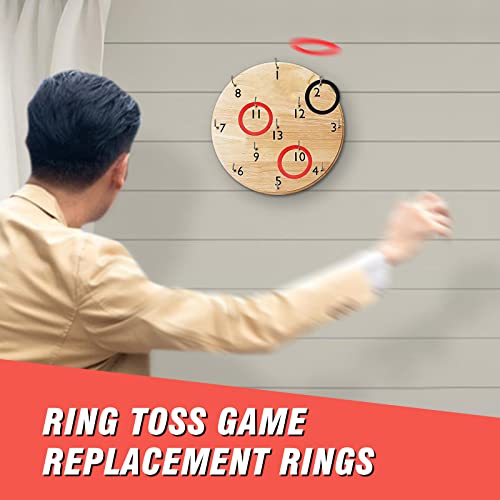 Hook And Loop Throwing Games For Adults & Kids Black & Red Ring Beach, Party, Camping & Yard Games For All Ages (12-Pack) #TOP4