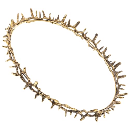 Couronne d'épines doré en métal pour cosplay et bal renaissance