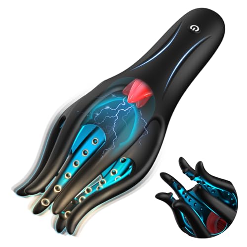 Sextoyse homme sexmasturbâteur Masculins,Masturbâteur Homme Mains Libres 10 Modes Langue Léchant & Vibration 42 Points de Massage Sex toys Masturbeuse masculin Cathéter et sonde urinaire﻿ (Noir)