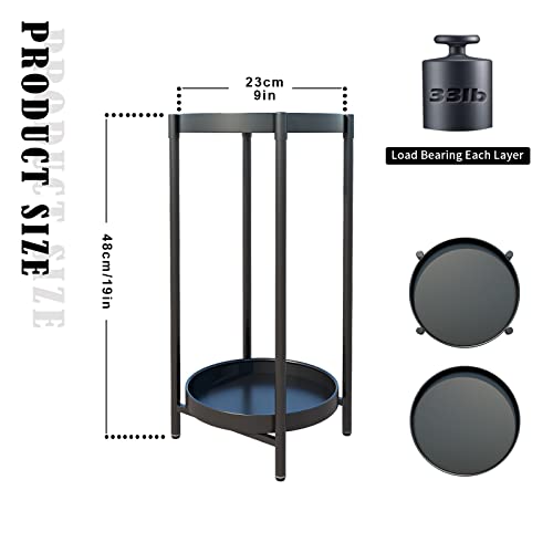 Yisancrafts Plant Stand Indoor Outdoor - 2 Tier Flower Pot Holder Display Vertical Shelves Shelf - Metal Iron Corner Planter Rack Multiple Organizer For Garden Patio Lawn Balcony Office #TOP3