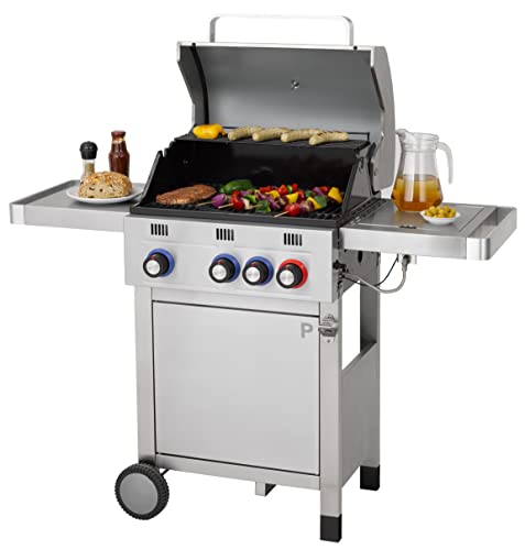 Edelstahl Gasgrill Tepro Wellington 3 mit Gesamtleistung und Grillfläche