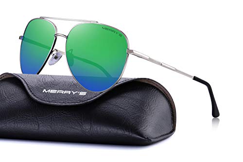MERRY'S Mens Polarized Sunglasses for Women Aviation Frame HD Polarized Sun glasses for Men Driving S81382