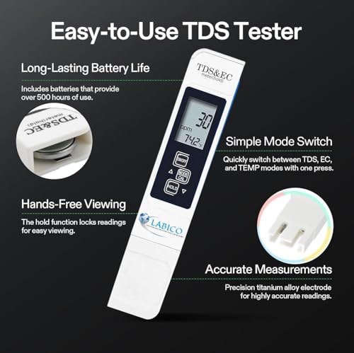 Image of Digital pH and TDS Meter Kits, 0.01pH High Accuracy Pen Type pH Meter ± 2% Readout Accuracy 3-in-1 TDS EC Temperature Meter for Hydroponics, Pool and Aquarium, White Color, Warranty-1 Year