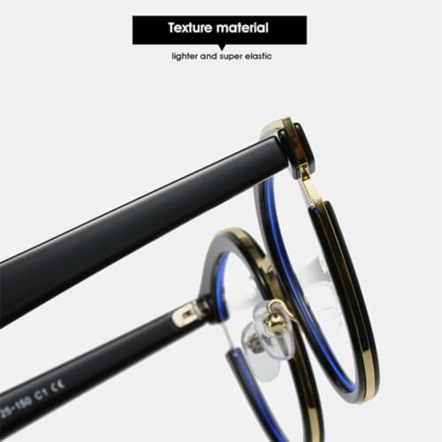 Monture œil de chat transparente et lunettes rondes rétro léopard avec charnière à ressort - 4