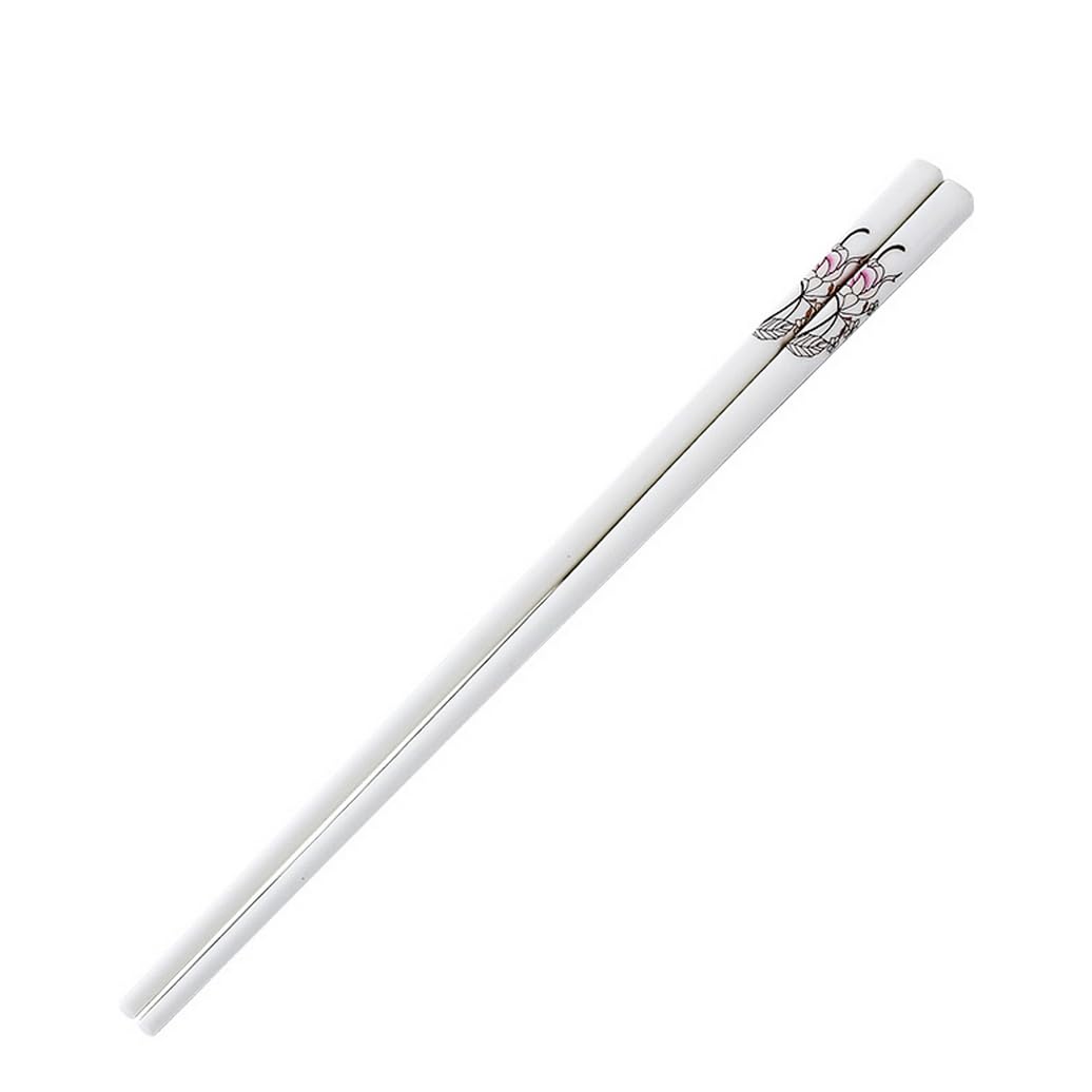 Copchette en Porcelaine Cadeau de Fleur, 10 Paires Baguettes Chinoises en os de Chine, Baguettes Premium réutilisables, Lave-Vaisselle à Haute résistance à températu I