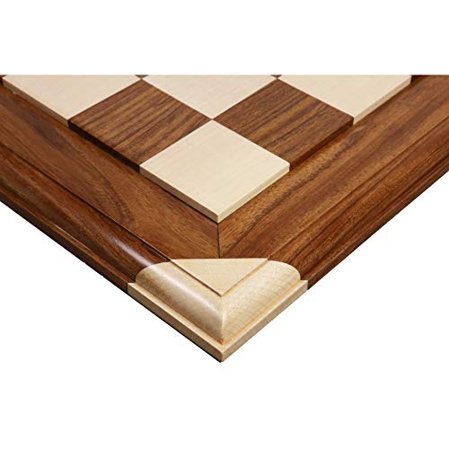 Échiquier de luxe en bois de palissandre doré 53cm - Carré de 55mm