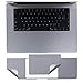 LENTION Handballenauflage Cover Skin Kompatibel mit MacBook Pro 16 Zoll Protective 2021 Vinyl Decal Sticker mit Trackpad Protector (Space Grau)