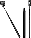 Cualquier longitud para elegir y extender sin esfuerzo: el palo selfie posee 4 postes de extensión que te permiten extender fácilmente la longitud del palo de 250 mm a 1160 mm. Hay 3 anillos de posicionamiento para 250 mm, 560 mm, 860 mm, 1160 mm. El diseño más estricto hace que el estiramiento y la retracción del palo sea fácil, fluido y suave, por lo que puedes utilizar el palo selfie a la longitud y la forma que quieras sin mucho esfuerzo.