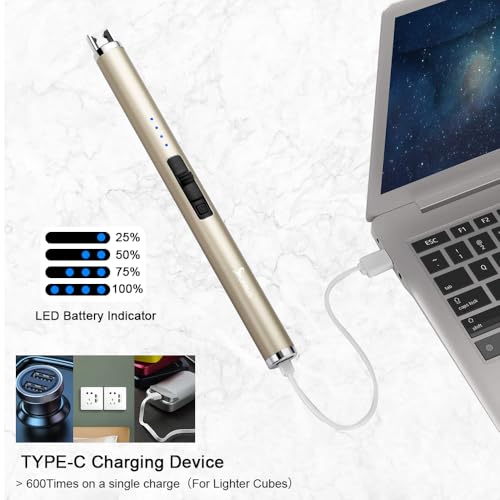 Encendedor eléctrico SUPRUS tipo vela recargable USB miniatura 4