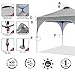 ABCCANOPY Outdoor Pop up Canopy Tent, 10x10 Instant Portable Canopy for Camping, Beach, Backyard,Gray