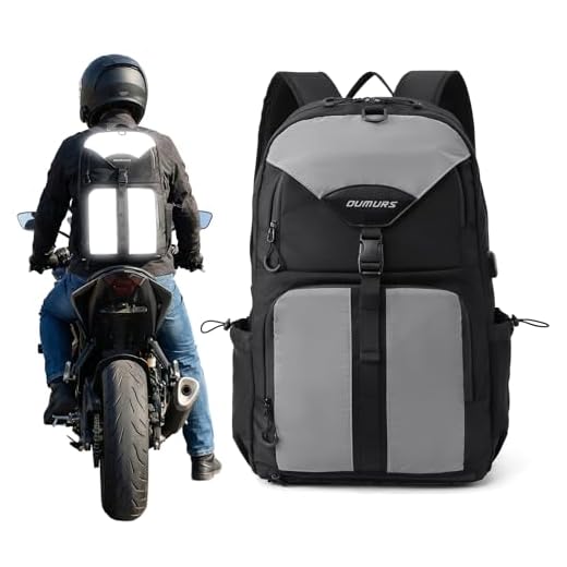 Oumurs Reflective Motorcycle Helmet Backpack