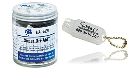 Super Dri Aid Hearing Aid Dehumidifier with Liberty Hearing Aid Battery Keychain