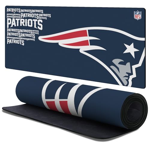 Tapis de souris XL NFL Patriots pour éviter les douleurs au poignet sur bureau PC et clavier
