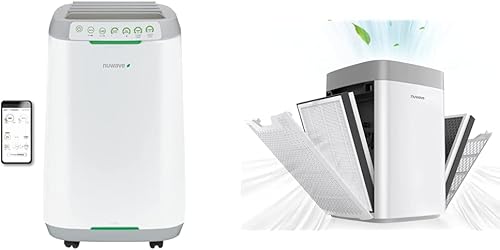 Nuwave OxyPure Zero - Purificador de aire inteligente, gran área de hasta 2,002 pies cuadrados, filtración de aire dual de 4 etapas y purificador de