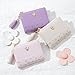Stylifeo Fashion Wallets Girls Cute Small Bow Bifold Wallet with Zipper Aesthetic Card Holder Coin Purse Cash Pocket for Women, Purple, PU Leather