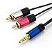 Produktbild Tech'Import® - Stereo Audio Y Kabel - 1x 3,5mm Klinken Stecker zu 2x RCA Cinch Stecker - 3m