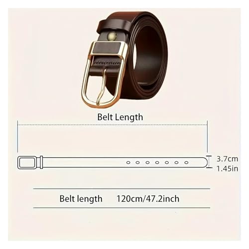 for Men Coboy Style Belts Pin Buckle Belt Jeans Retro Belt Business Casual Belt(Black)2