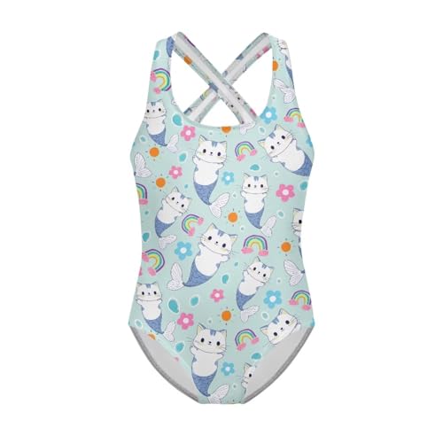 Image of Girls One-Piece Swimsuit for Swimming Lessons Beach Volleyball Pool Party Outdoor Training Quick Dry