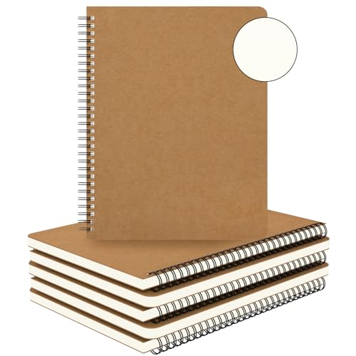Carnet de notes vierge B5 couverture rigide cahier de croquis sans lignes lot de 6