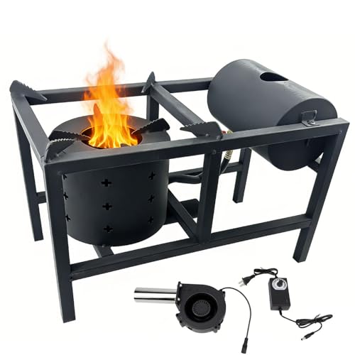 Waste Oil Burner Heater DC 12V Oil Stove Outdoor Hot Cooking Efficient Heating Furnace Burning Tool for Garage, Workshops, Warehouses (C)