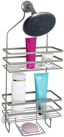 Honey-Can-Do Shower Caddy Hanging, Bathroom Hanging Shower Head Caddy Organizer, Dorm Room Stainless Steel image 4