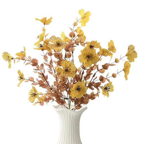 Ramos de flores secas artificiales, ornamento de flores secas realista, arreglo floral decorativo para patio, porche, jardín, fiesta de boda, balcón, puerta de entrada, casa, fotografía de ev