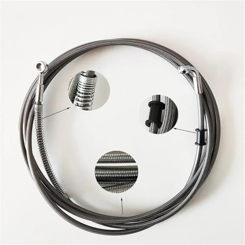 Tubo de freno de acero inoxidable trenzado con manguera de embrague hidráulico AN3 480cm 7