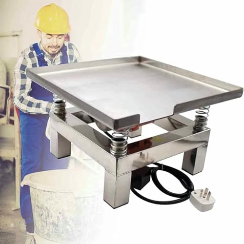 Mesa vibratoria para concreto, plataforma compactadora de acero inoxidable, banco de ensayo vibratorio para eliminar burbujas y agitar precipitados miniatura 1