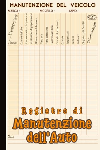 Registro Di Manutenzione Dell'Auto: Diario di Riparazione Auto | Semplice Libro di Riparazione e Manutenzione Del Veicolo per Registrare le Informazioni Sulle procedure Di Manutenzione.