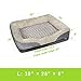 Niubya Large Orthopedic Dog Bed, Waterproof Memory Foam Pet Bed with Removable Washable Cover, Free Chewy Toy and Bath Brush, Great for Large Dogs and Cats, Grey, 38x28 Inches