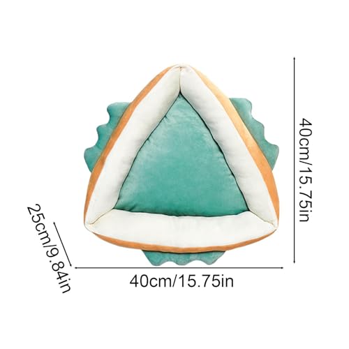 Fecadou Camas para gatinhos para gatinhos internos,Cama engraçada para gatos | Cama de gato dinossau