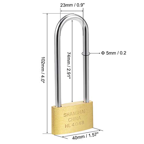 Sourcingmap - Lucchetti in ottone, con chiave