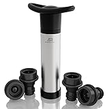 Premium Wine Pump Saver Preserver Kit - Includes Vacuum Pump & 4 Reusable, Leak-Free Joystick Air Bottle Stoppers - Perfect to Keep your Wine Fresh
