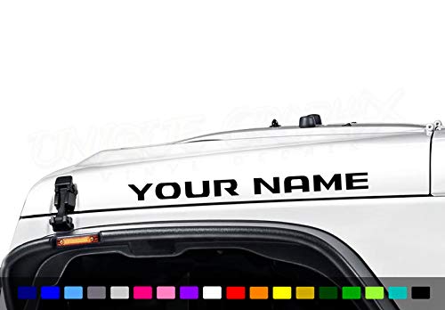 Custom Hood Decals Vinyl Lettering 23in Compatible with JK TJ YJ CJ Pair Set of 2