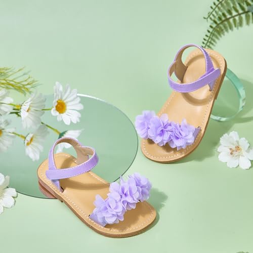 Image of Otter MOMO Girls Open Toe Princess Flat Sandals with Comfort Sole Summer Sandals