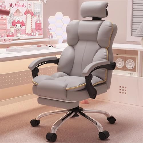 Sillas de Oficina ejecutivas, sillas de computadora con reposapiés, Silla Gamer de Cuero de Microfibra, Silla ergonómica de Respaldo Alto, Silla de Escritorio para Oficina en casa,
