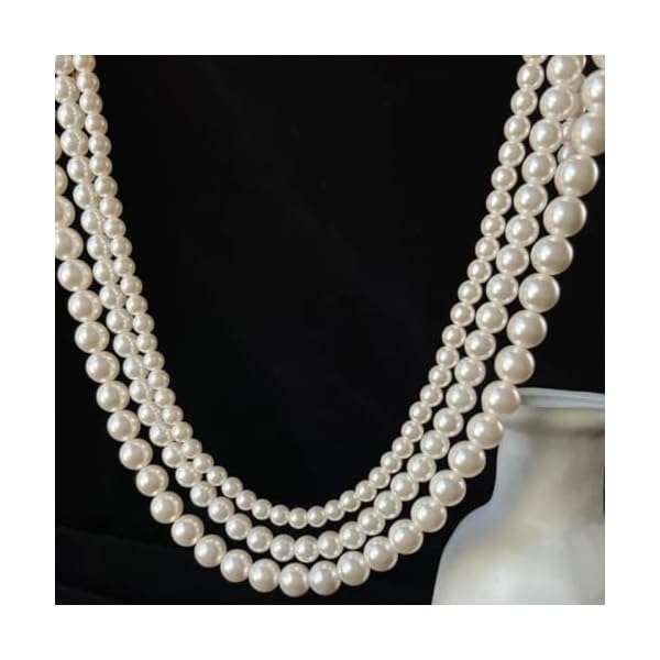 ISLANA Jewellery Set for Women & Girls | Necklace, Necklace for Women, Choker Necklace for Women | White Pearl Mala Choker Necklace Jewellery Set | Necklace Set for Women - Image 7