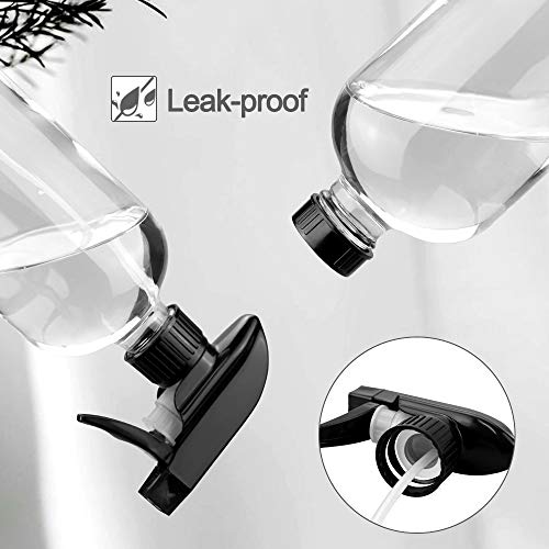 Worldgsb Glass Spray Bottles, 16Oz Refillable Containers, Empty Boston Round Bottles With Labels & Adjustable Nozzle For Cleaning, Gardening, Aromatherapy, Pets, Plant, Hair -Clear (1 Pack) #TOP5