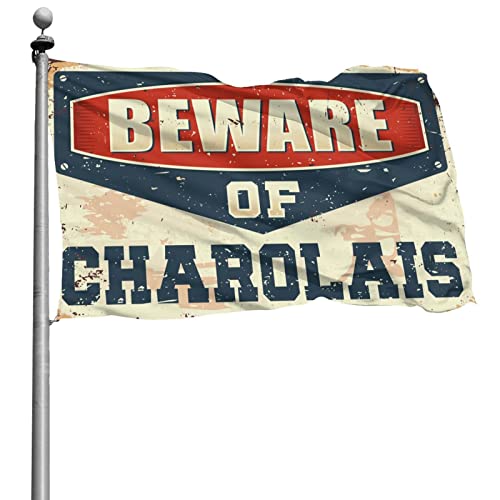 Drapeau de la chambre Beware of Charolais pour déco étudiant