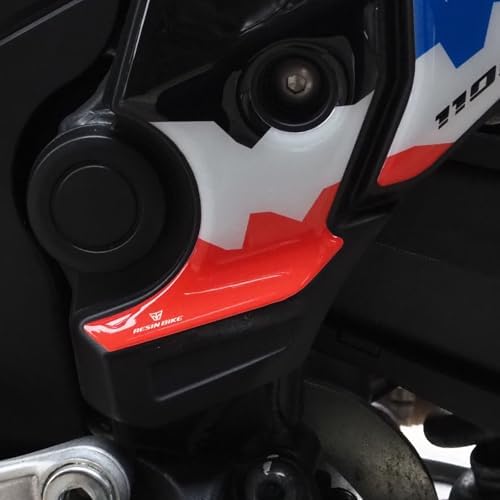 Resin Bike Aufkleber Motorrad Kompatibel Mit Honda CRF1100L Africa Twin 1100 2024-2025. Grip Motorrad-Fersenschützer vor Stößen und Kratzern. Klebstoff Harz Aufkleber Set - Stickers Made in Italy