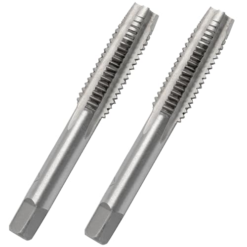 Image of 2pcs M8x1.25 Tap, M8 Metric Thread Right Hand Tapping Tool, HSS Thread Milling Taps (M8 x 1.25, 1 Pair)