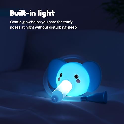 Playhouse MD Booger Buddy Nasal Aspirator, Elephant - with LED Light for Babies & Toddlers – BPA-Free Snot Remover for Infant Stuffy Nose, Congestion Relief – Easy to Clean Design - FSA/HSA Eligible - Thumbnail 7