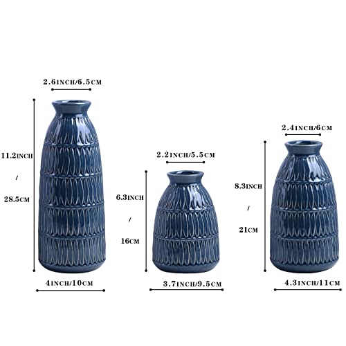 Yundu-Navy-Blue-Ceramic-Flower-Vases-for-Home-Decor-Set-of-3-Living-Room-Decor-Modern-Farmhouse-and-Neutral-Home-Decor-Pmpas-Grass-Vase-Shelf-Mantle-Centerpieces-Minimalist-Decor Yundu Navy Blue Ceramic Flower Vases for Home Decor Set of 3 Living Room Decor Modern Farmhouse and Neutral Home Decor Pmpas Grass Vase Shelf Mantle Centerpieces Minimalist Decor