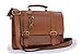 Price comparison product image Catwalk Collection Handbags - Ladies Leather Work Satchel - Briefcase Messenger Bag - CANTERBURY - Tan