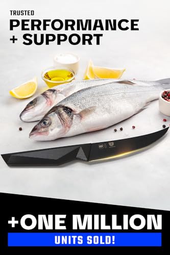 Dalstrong Fillet Knife - 6 inch - Shadow Black Series - Black Titanium Nitride Coated - High Carbon 7CR17MOV-X Vacuum Treated Steel - Meat, Boning Knife - Sheath - NSF Certified