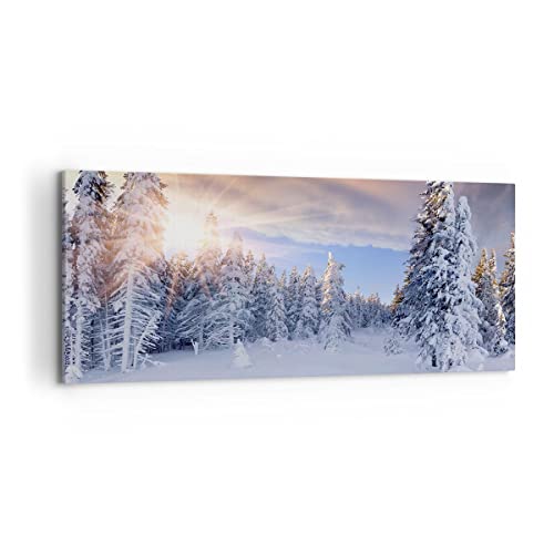 Tableau Alpes moderne sur toile premium | Cadre décoration murale salon 120x50